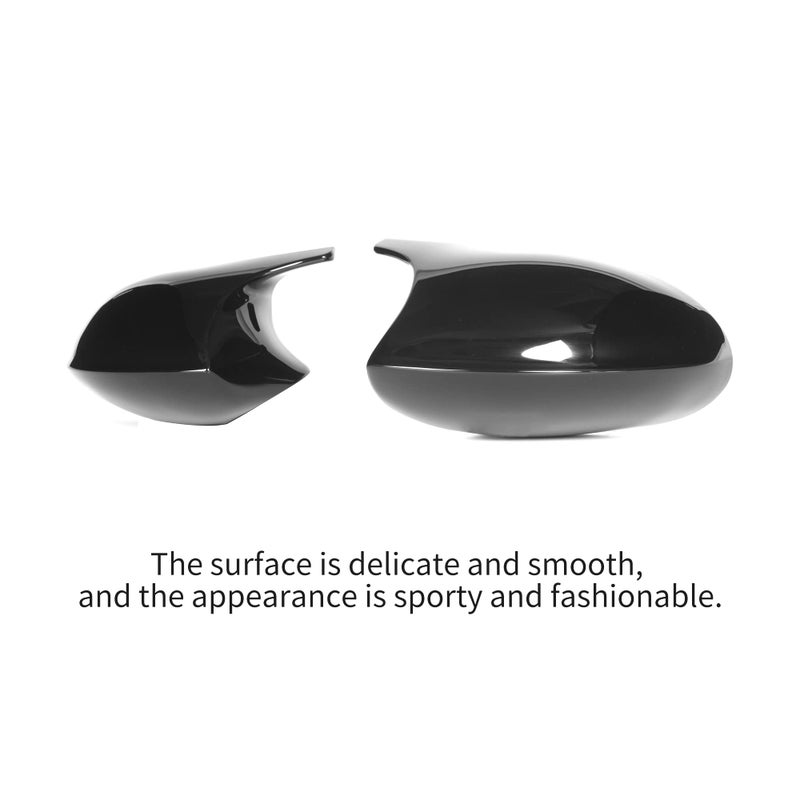 Qitian E92 Mirror Cover, ABS Gloss Black Mirror Cover for BMW 3 Series E90 E92 E93, 2006-2009 - Image 3